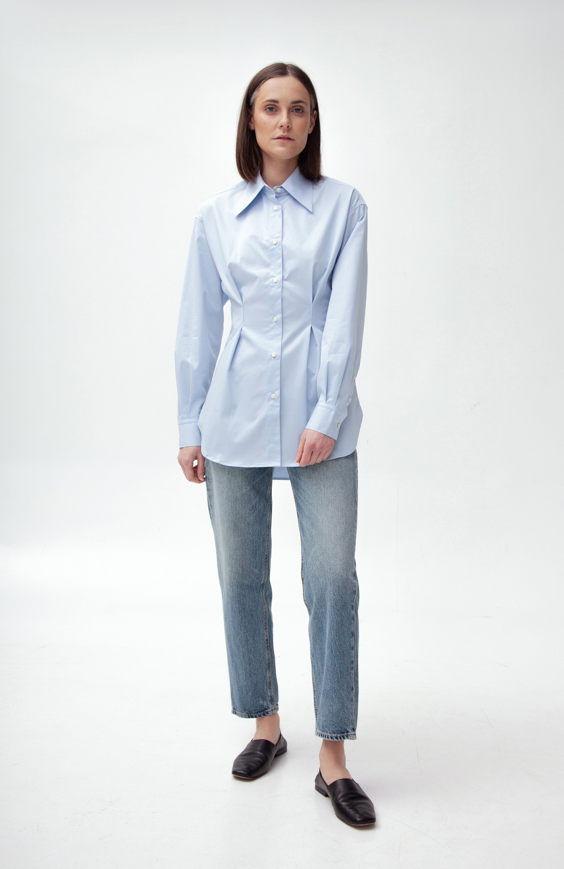 Pleated linen shirt - Woman