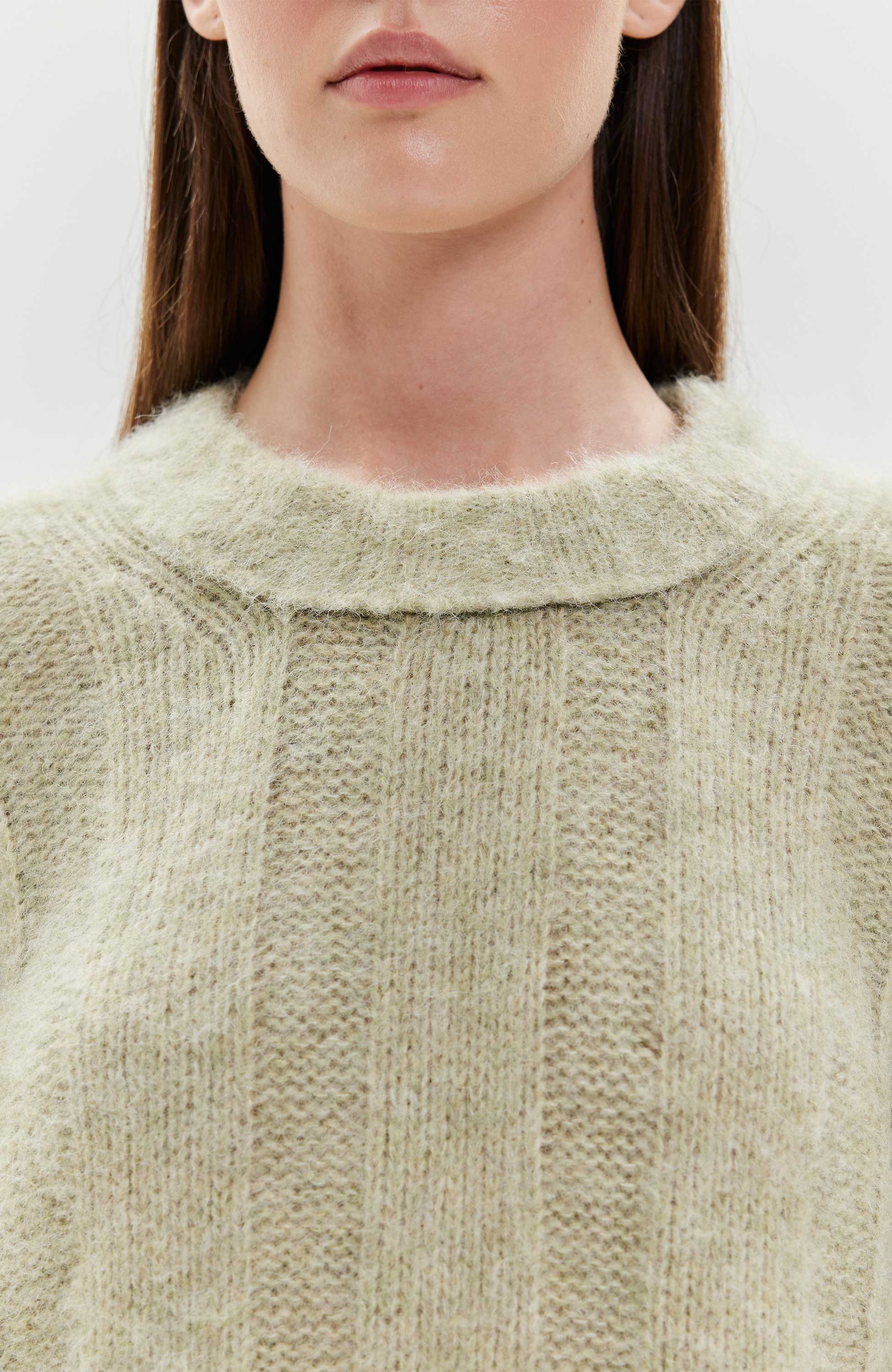 Brushed alpaca knit House of Dagmar - Shop Online at BEIGE | BROWN