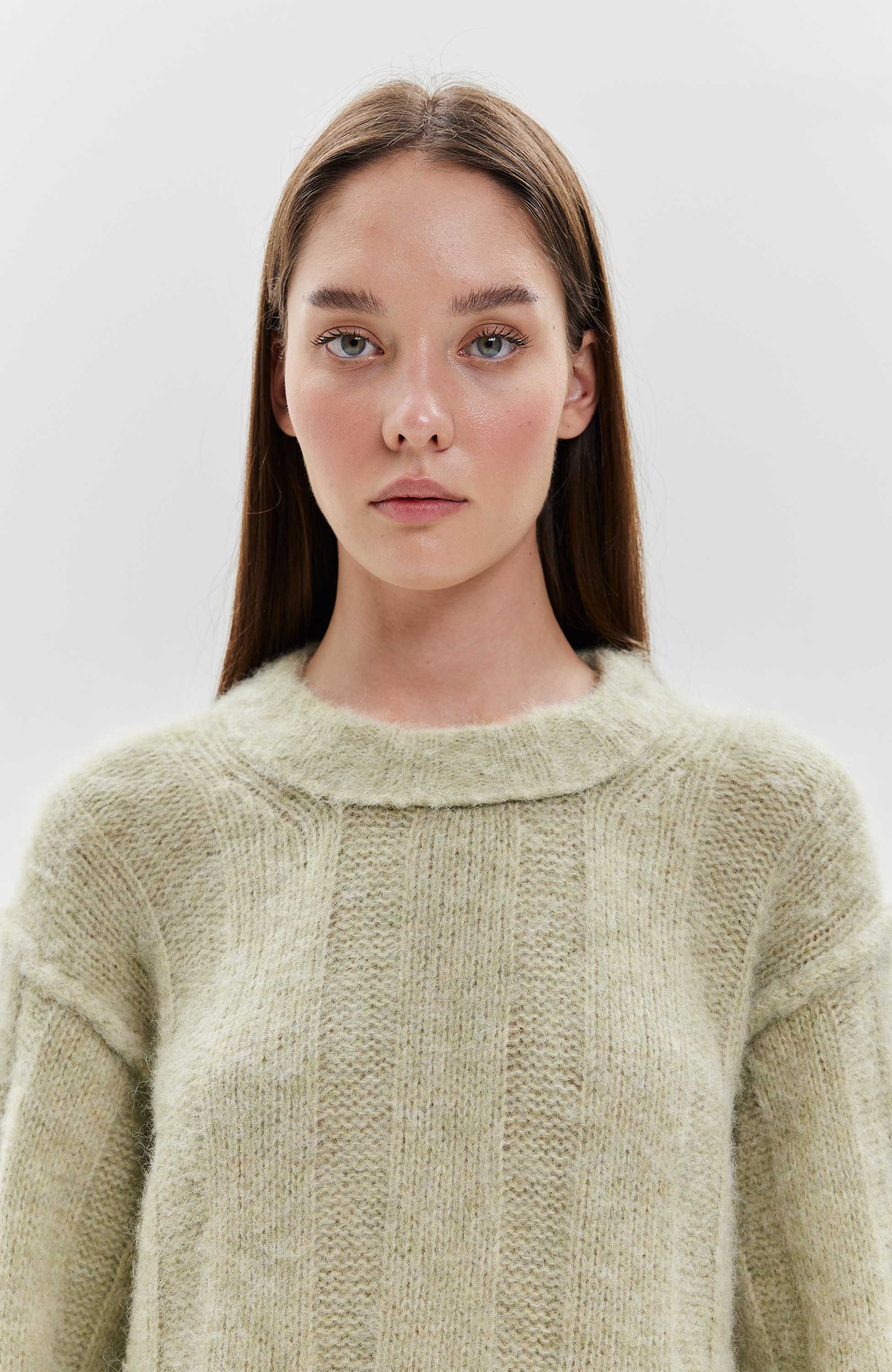 Brushed alpaca knit House of Dagmar - Shop Online at BEIGE | BROWN