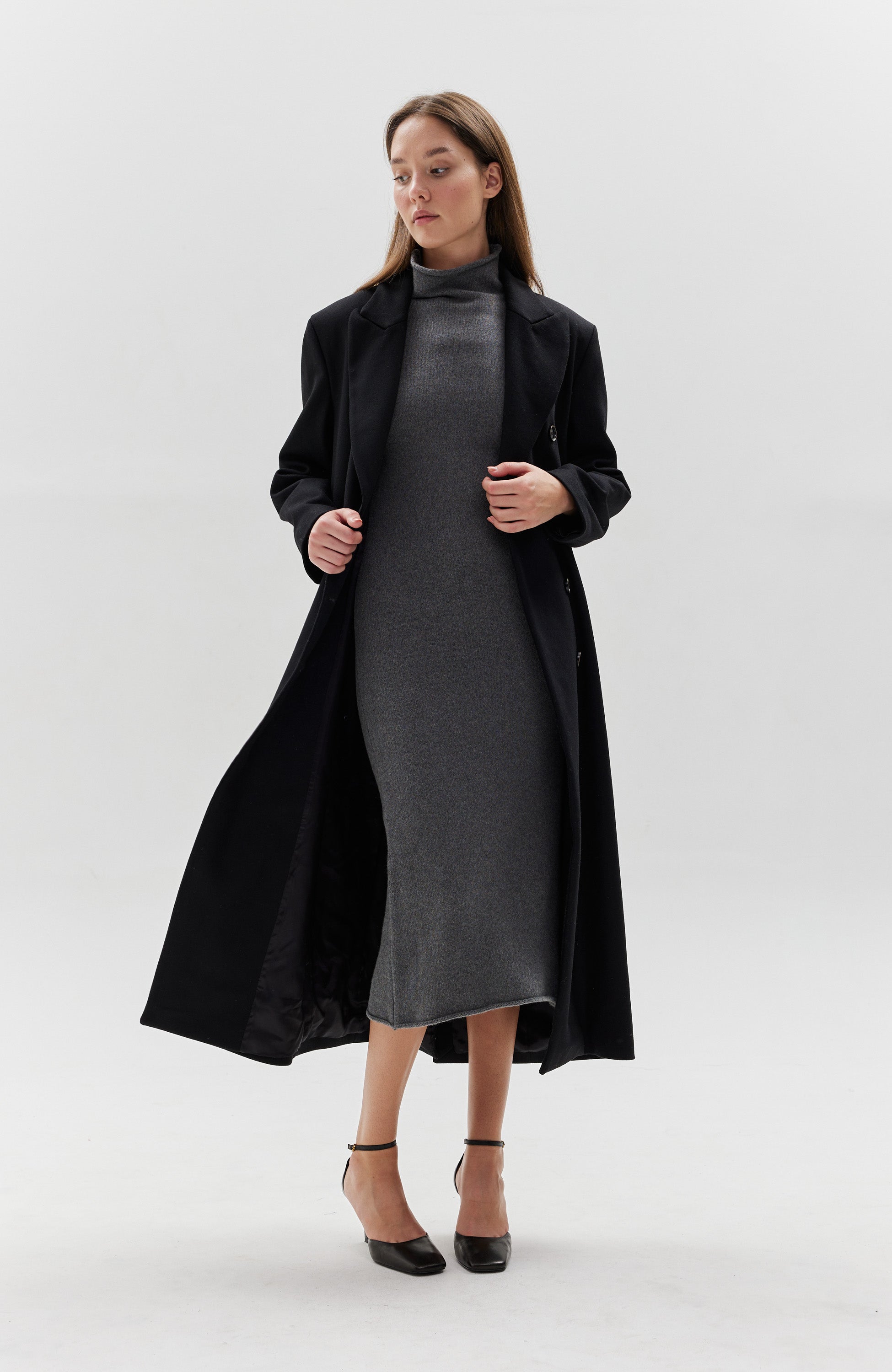 Erika Cavallini double breasted wool coat
