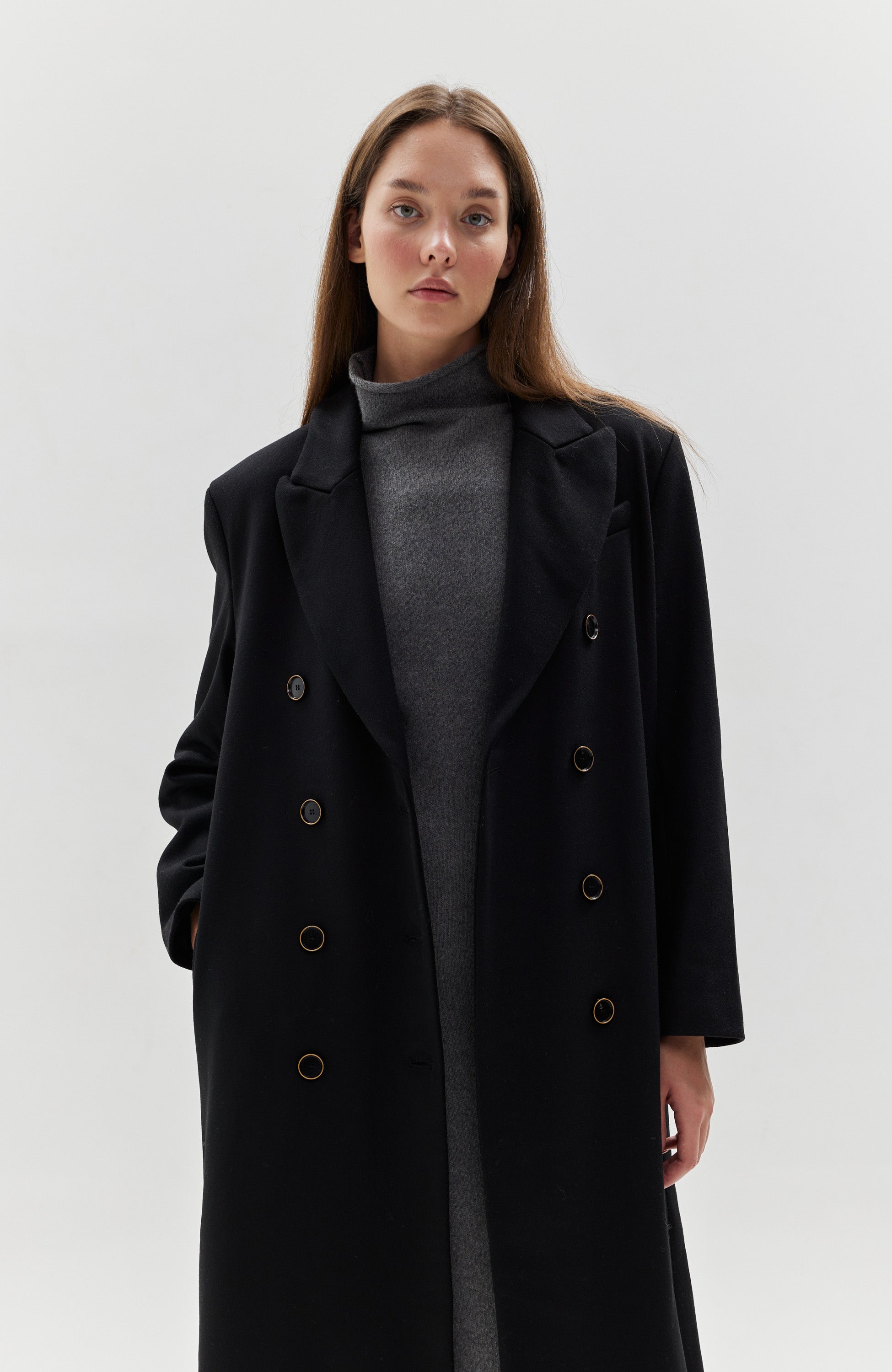 Erika Cavallini double breasted wool coat