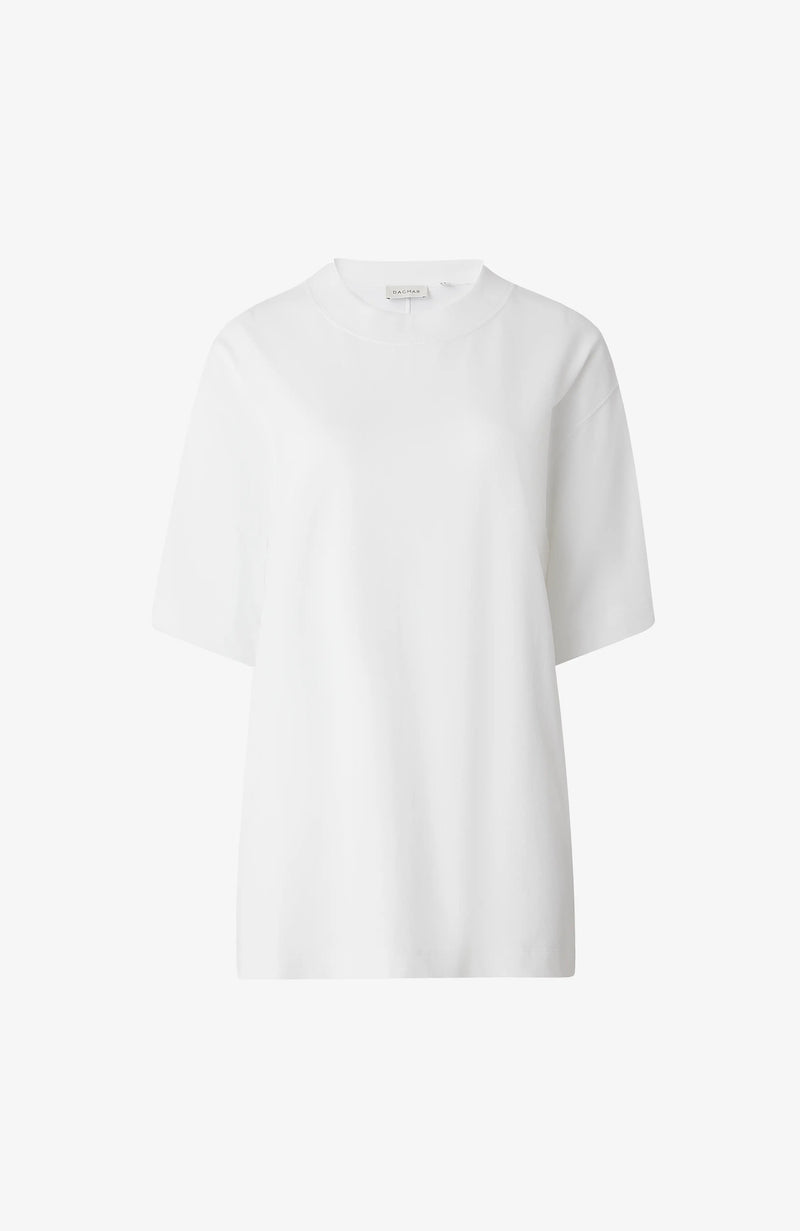 Oversized Cotton T Shirt in White House of Dagmar– BEIGE | BROWN